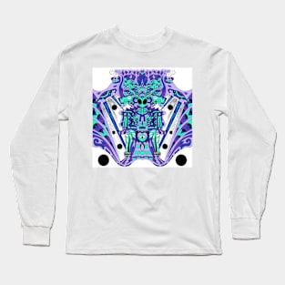 mictlan alien space in ecopop travel and adventure codex art Long Sleeve T-Shirt